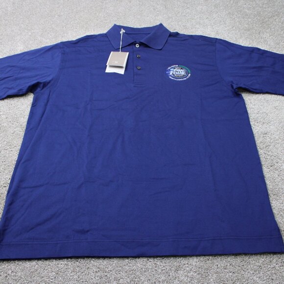 2009 Final Four Polo Shirt NWT Mens Large Blue Cutter & Buck Signature Deadstock - Picture 2 of 16